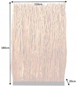 Stojacia lampa Natural Paravent 180cm natural longan wood
