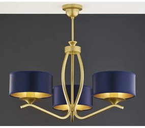 Jupiter 2113 - Luster na tyči KASZMIR 3xE27/15W/230V modrá/zlatá