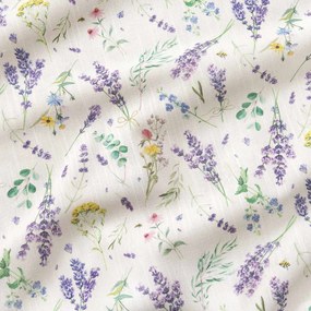 Goldea oválny obrus valencia - levanduľová záhrada 120 x 160 cm