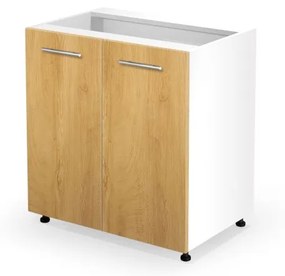 VENTO D-80/82 lower cabinet, color: white / honey oak