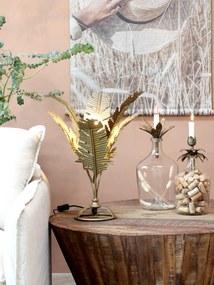 Bronzová antik stolná lampa s listami Leaves - 38*33*55 cm/ E27/ 40W