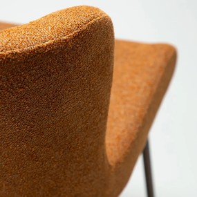 Hnedá čalúnená jedálenská stolička Glam – DAN-FORM Denmark