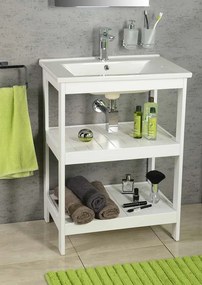 Aqualine Aqualine, ETIDE umývadlová skrinka 71,5x85x44 cm, matná biela, ET725