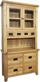 Komoda s vitrínou - príborníková zostava 2ks, 100x40x191 cm