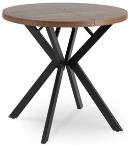 JAKS Okrúhly rozkladací stôl 80 - 160 cm rustikálny dub Dorian