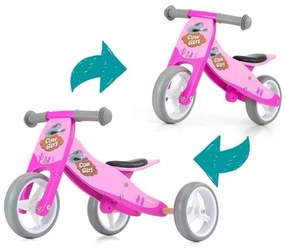 MILLY MALLY Detské multifunkčné odrážadlo bicykel 2v1 Milly Mally JAKE pink Cowgirl