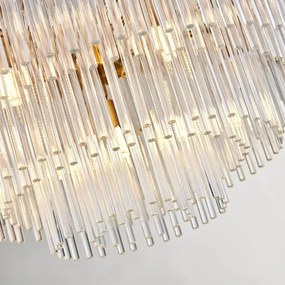 Toolight Toolight, krištáľové závesné svietidlo 8xE14 APP1654-8CP, zlatá lesklá, OSW-01597