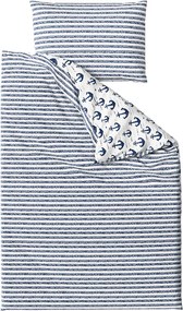 Bavlnené obliečky NAVYSTA POLY modro-biele Rozmer obliečky: 70 x 90 cm | 140 x 200 cm