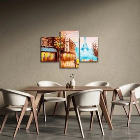 Obraz - Daždivého počasia a Eiffelovej veže (90x60 cm)