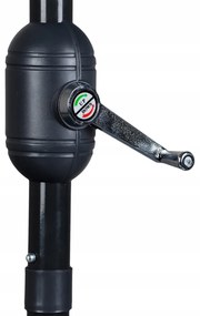 ModernHome Záhradný slnečník, polostenový 2,7 m - sivý