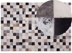 Kožený koberec 160 x 230 cm viacfarebný RIZE Beliani
