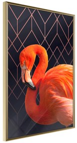 Artgeist Plagát - Flamingo Solo [Poster] Veľkosť: 20x30, Verzia: Čierny rám