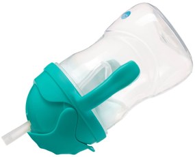 Hrnček so slamkou - nefritovozelený 240 ml