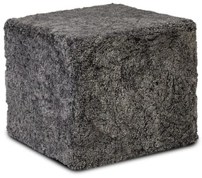 INTERMEDIC SK Mini taburetka Premium – kučeravá vlna, 40x35x40 cm Farba: Popol