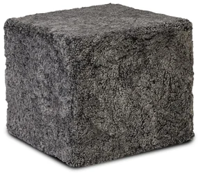 INTERMEDIC SK Mini taburetka Premium – kučeravá vlna, 40x35x40 cm Farba: Popol