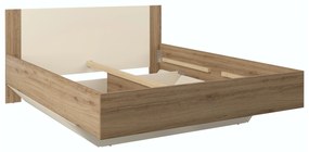Manželská posteľ Verdeene 160 (dub divoký + béžová) (s roštom) (s úl. priestorom). Akcia -20%. Vlastná spoľahlivá doprava až k Vám domov. 1091837