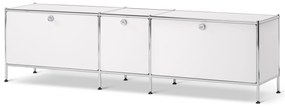 Nízka skrinka »CN3« s 3 výklopnými dvierkami, biela