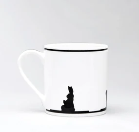 HAM Porcelánový hrnček Yoga Rabbit 300 ml