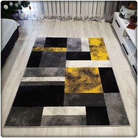 Dekorstudio Moderný koberec SUMATRA - Žltý vzor Rozmer koberca: 140x190cm