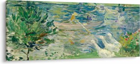 Obraz - Berthe Morisot, Girl in a Boat with Geese, reprodukcia (120x50 cm)