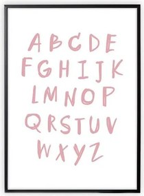 Plagát Ružová Abeceda 30x40
