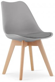 Jedálenský set 1 + 4, stôl ADRIA 120x80cm biely + stoličky BALI MARK sivá