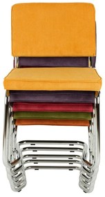 Súprava 2 svetlosivých stoličiek Zuiver Ridge Kink Rib