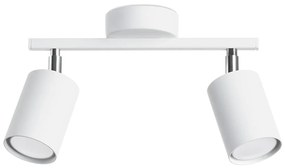 Bodové svietidlo Lemmi, 2x biele kovové tienidlo, (možnosť polohovania)