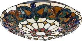 BRILAGI - Tiffany vitrážové stropné svietidlo LUISA 2xE27/60W/230V priemer 40 cm