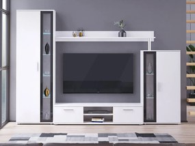 Obývacia stena Osaka, Osvetlenie: bez osvetlenia, Farby: country oak grey + čierna