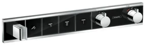 Hansgrohe RainSelect, batéria pod omietku na 4 spotrebiče, čierna/chrómová, HAN-15357600