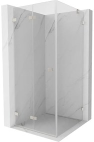 Mexen Lunar-F, skladací sprchový kút ľavý 100 x 70 cm, 8mm číre sklo, oceľový profil, 836-100-070-97-00-L