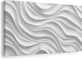 Obraz - 3D biele vlny (90x60 cm)