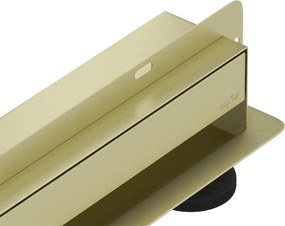 Mexen Flat Wall, sprchový žľab na stenu 2v1, 60 cm, zlatá matná, 1A30060