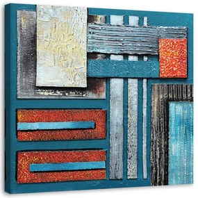 Obraz na plátně Abstraktní tyrkysově modrá - 40x40 cm