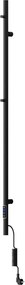 Mexen Pino, elektrické vykurovacie teleso s vešiakmi na uteráky 1405x32 mm, 75 W, čierna, W301-1405-032-00-70
