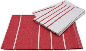 ARÔME Kuchynské utierky Pruhy červené