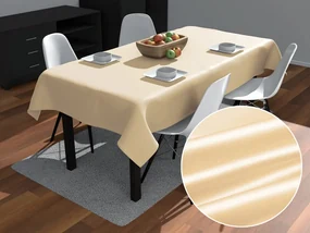 Biante Saténový obdĺžnikový obrus polyesterový Satén LUX-L057 Béžový 80x120 cm