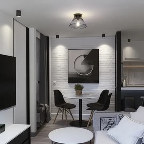 Brilagi - LED Prisadený luster CERIA WIRE 1xE27/40W/230V pr. 30 cm čierna