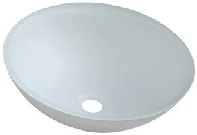 Sapho Sapho, TELICA sklenené gravírované umývadlo, priemer 42 cm, biela, TY181W