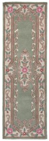 Zelený vlnený behúň Flair Rugs Aubusson, 67 x 210 cm