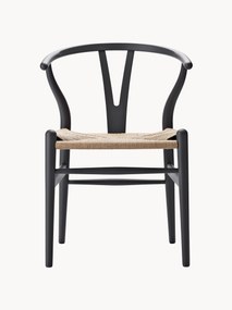 Drevená stolička's ručne tkaným sedadlom CH24 Wishbone Chair