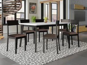 Jedálenský set - AL19, Morenie: biela/čierna, Poťahové látky: Hygge D20