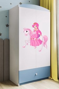 Detská skriňa Babydreams 90 cm princezná modrá