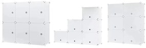 Hogler 3417 Variabilný policový systém 25 modulov, 183 x 183 x 47 cm, biely