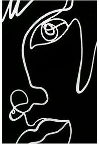 Face obraz čierno-biely 150x100 cm