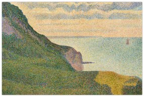 Obraz - Georges Seurat, Seascape at Port-en-Bessin, Normandy, reprodukcia (90x60 cm)