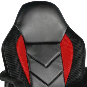 Detská herná stolička GAME čierno-červené