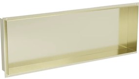Mexen X-Wall-NR, polička na zapustenie pod obklad bez goliera 90 x 30 cm, zlatá lesklá, 1951903010