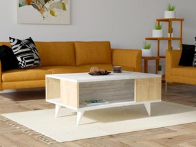 Konferenčný stolík Suselo 1 (biela + dub zafírový) . Vlastná spoľahlivá doprava až k Vám domov. 1093208